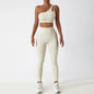 ARI high quality One shoulder bra top pants sports Set  Women's sportswear