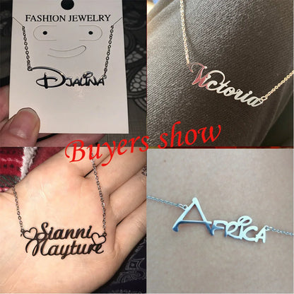 your name on Necklace  Stainless Steel Jewelry