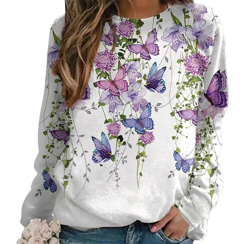 new loose top printed fashion women hoodie