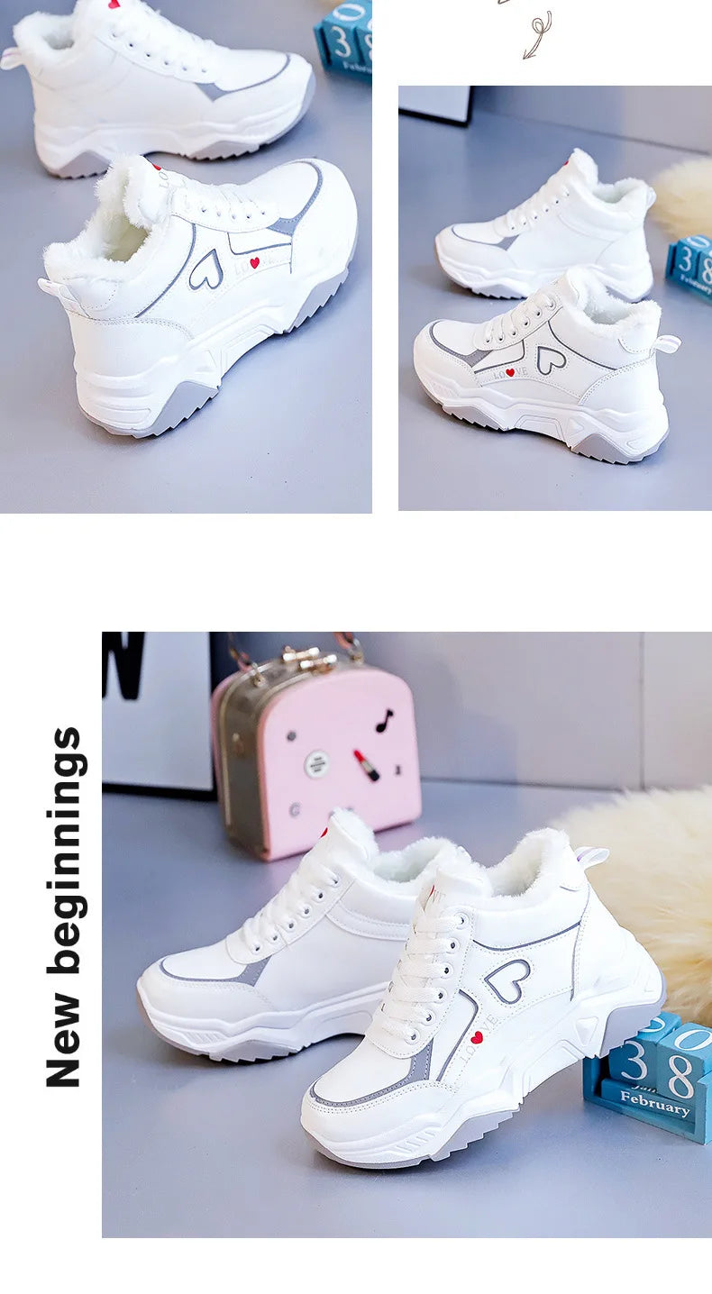 Sneakers Women Casual Shoes  Lace-up LOVE design