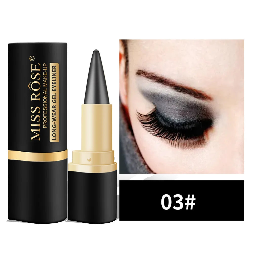 Miss Rose black Kajal long-lasting waterproof gel eye shadow eyeliner pencil