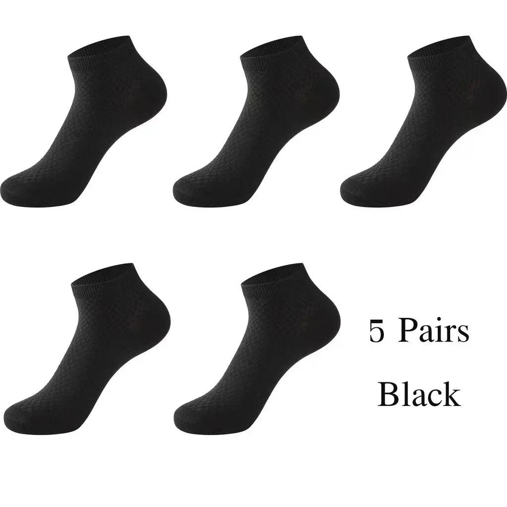 5Pairs bamboo fabric socks high quality bamboo fiber breathable antibacterial - ARI