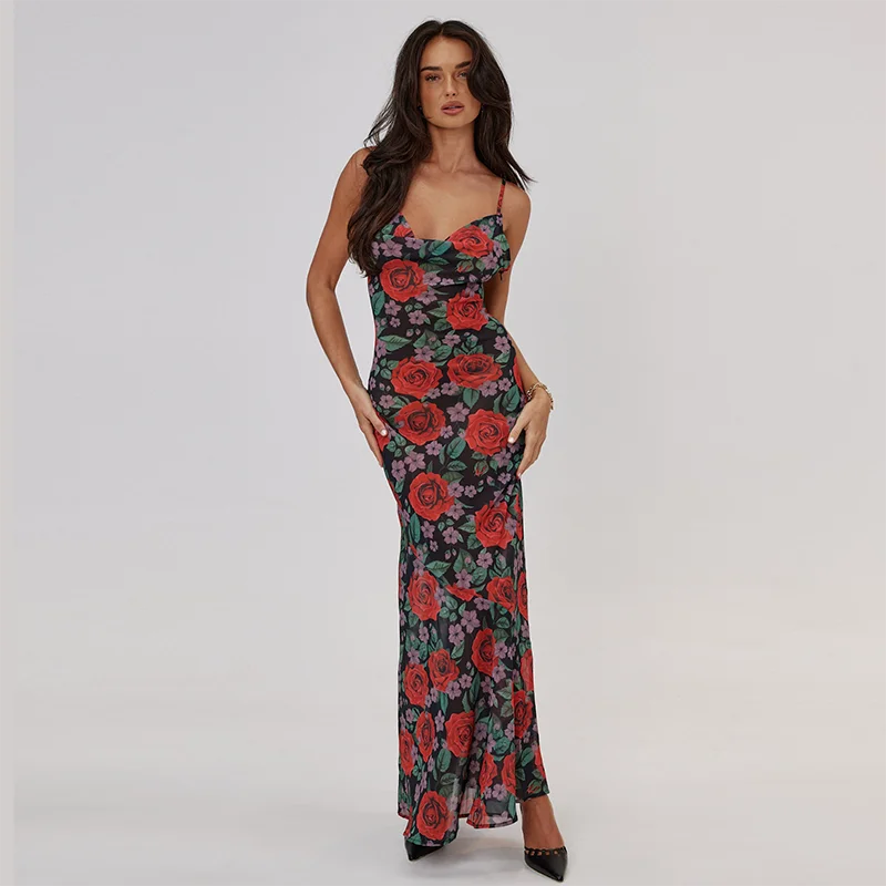 Woman long dress,amazing flowers