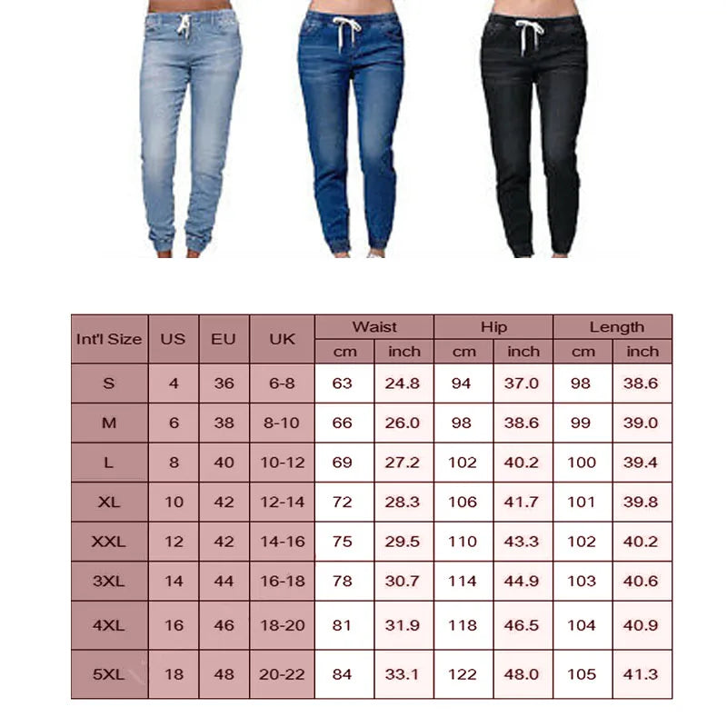 Elastic Sexy Skinny Pencil Jeans For Women Leggings Jeans High Waist Women's