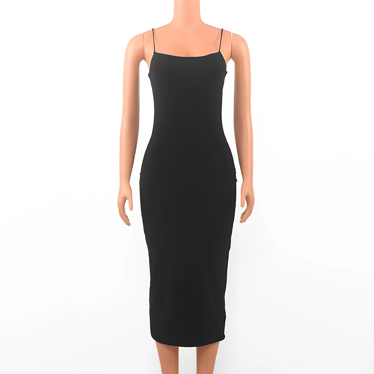 Flirty Sleeveless Backless Spaghetti Strap Bodycon, Casual Clubwear for Elegant Party Nights