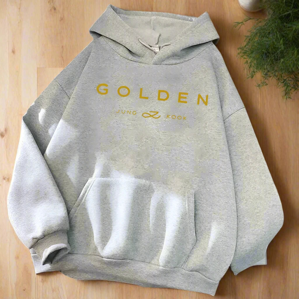 Hot hoodie vintage  winter warm golden unisex hoodies