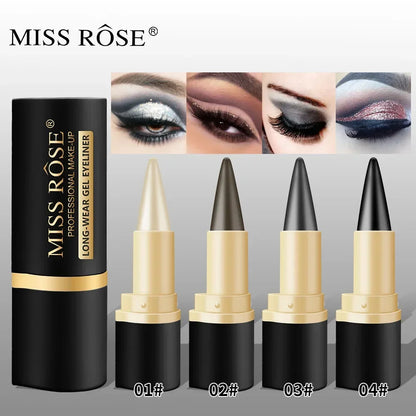 Miss Rose black Kajal long-lasting waterproof gel eye shadow eyeliner pencil