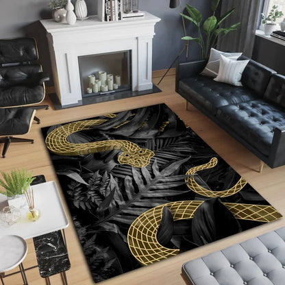 snake print carpet fashion decoration bedroom ,beautiful designs