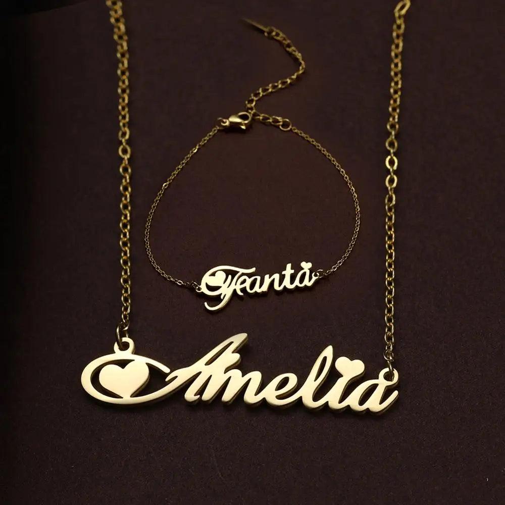 your name on Necklace  Stainless Steel Jewelry