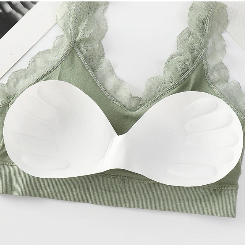 Top Women's Sexy Unwired Push-Up Bras - Beauty Back Design