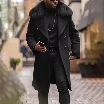 Fashion Men Winter British  Overcoat  Male Woollen Coat