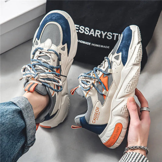 fashion men sneakers breathable men casual shoes height increasing