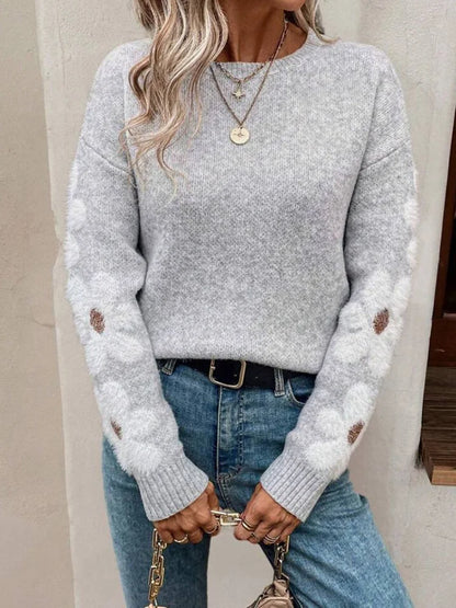 2024 flower sweater women fashion Long sleeve popular top autumn winter sweaters