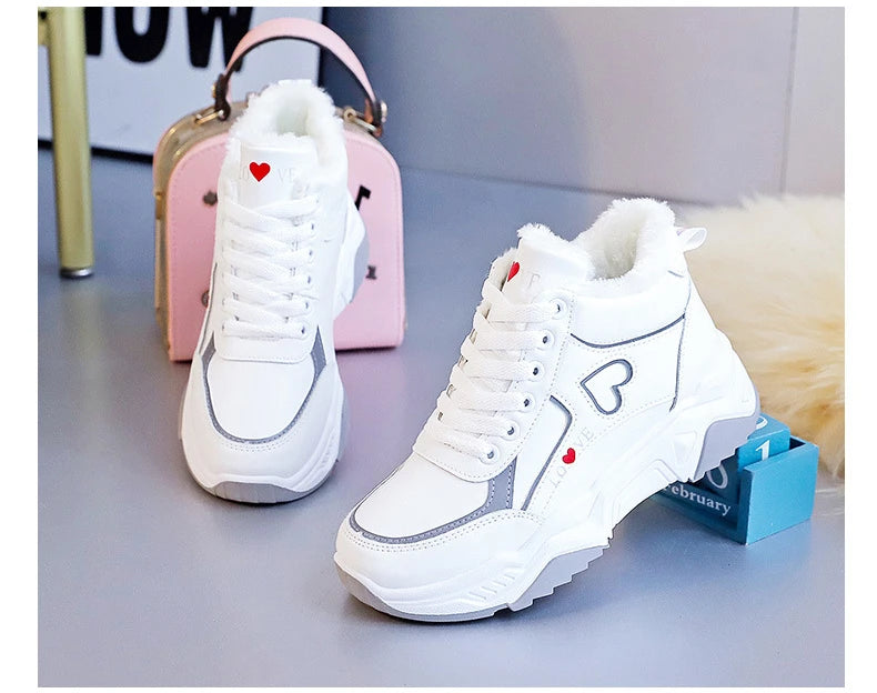 Sneakers Women Casual Shoes  Lace-up LOVE design