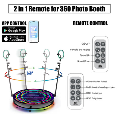 360 photo booth machine - automatic rotating selfie camera with flight case