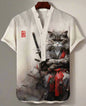 High quality Japanese art shirt with Kung Fu cat, Ari brand