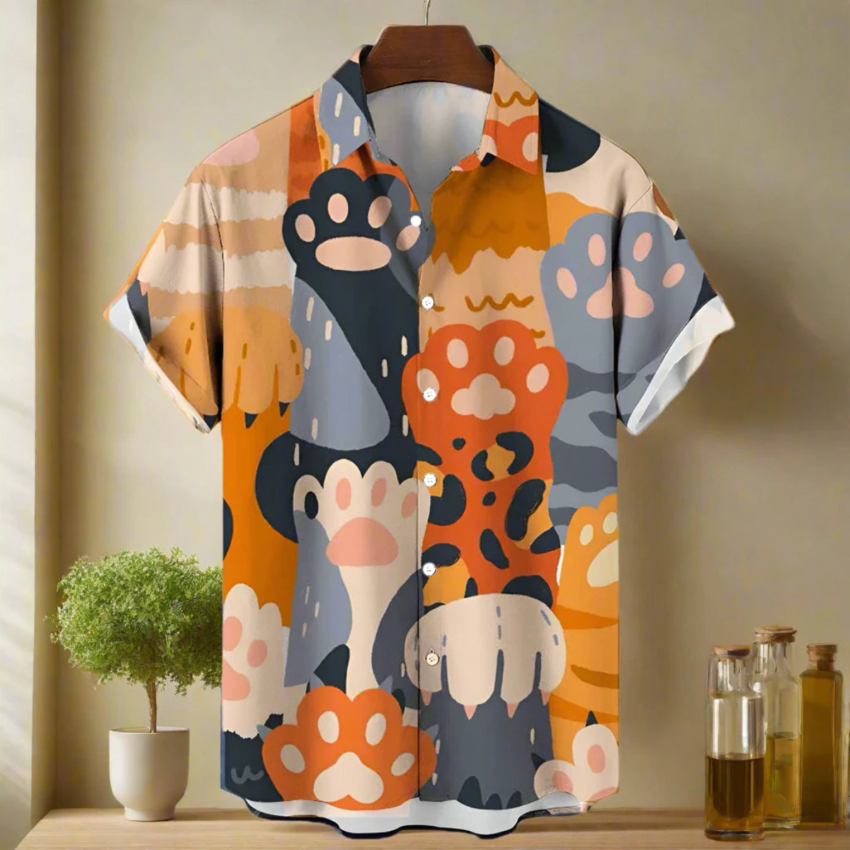 shirt designs of Cartoon animal cat print anime vintage clothing