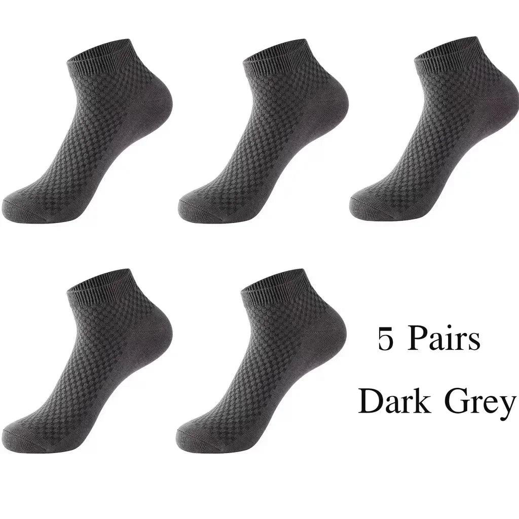 5Pairs bamboo fabric socks high quality bamboo fiber breathable antibacterial - ARI