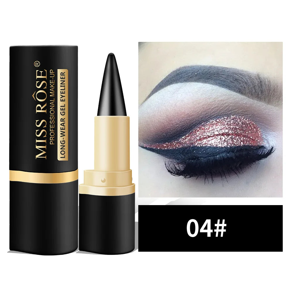 Miss Rose black Kajal long-lasting waterproof gel eye shadow eyeliner pencil