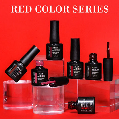 meet across red gel nail polish,  nail art manicure base matte top coat