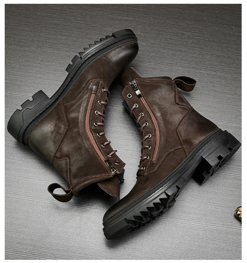 Italian boots made from luxury genuine leather. Designer fashion, handmade.