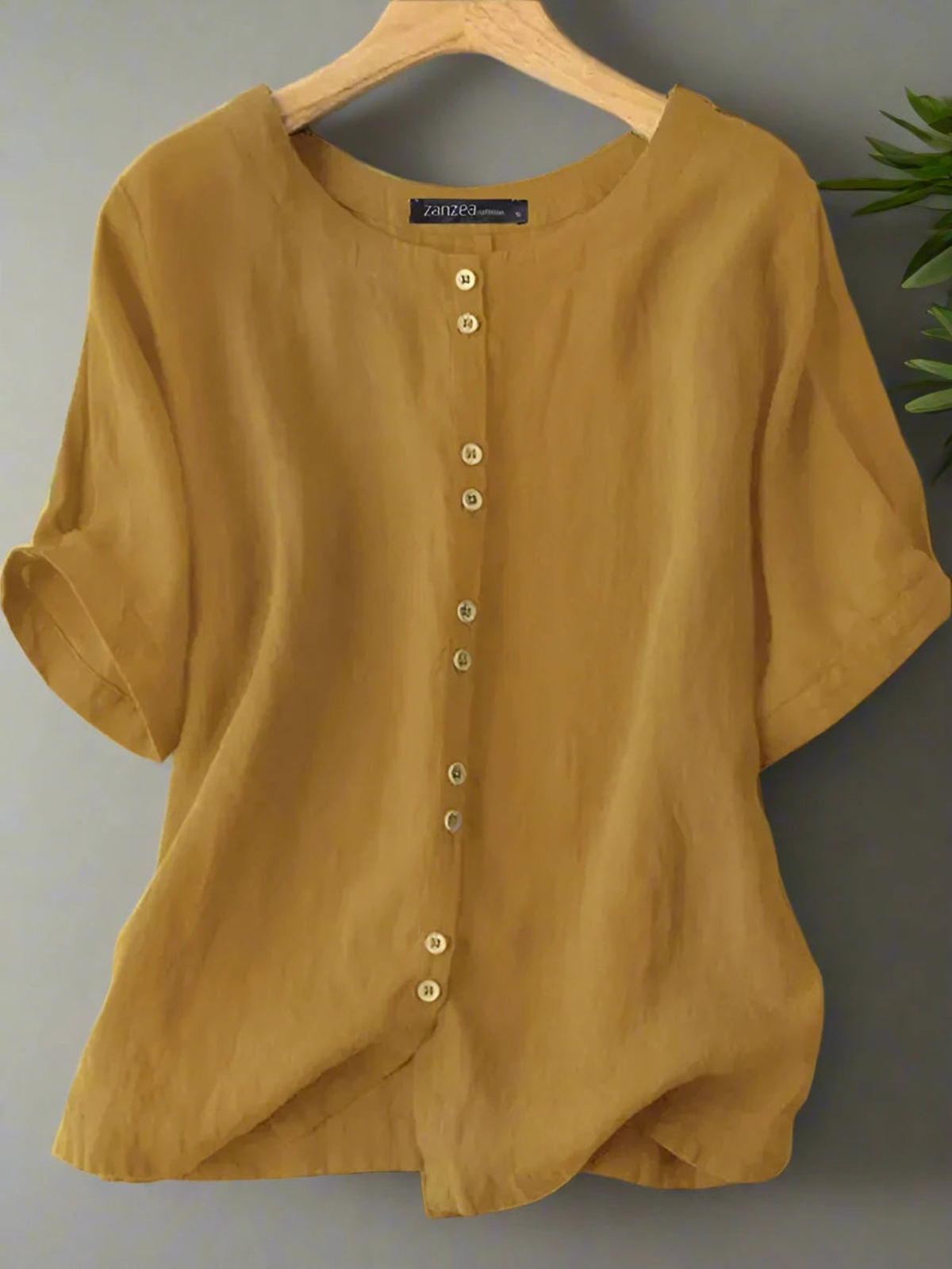 Stylish casual loose tops women button shirts