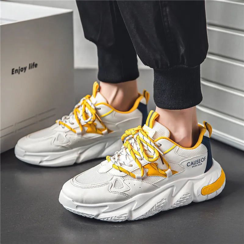 fashion men sneakers breathable men casual shoes height increasing