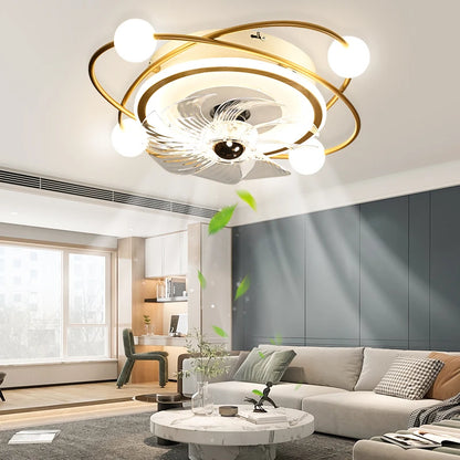 smart ceiling fan - modern adjustable 56cm ceiling fan with light and control