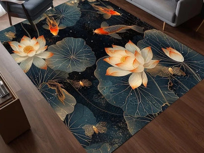 large area retro print living room carpet plush rug , with beautiful designs