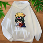 fashion girls, boys anime print hooded sweatshirt