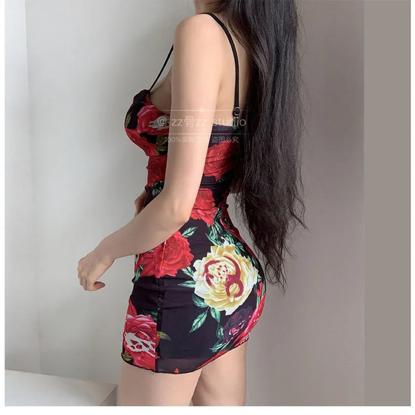 women short dress Sexy Slim Strap Dress Elegant Red Fashion