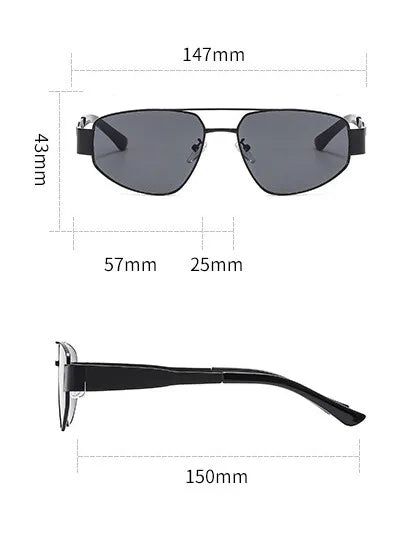 ARI MIRAGE Luxury Metal Pilot Sunglasses classic look