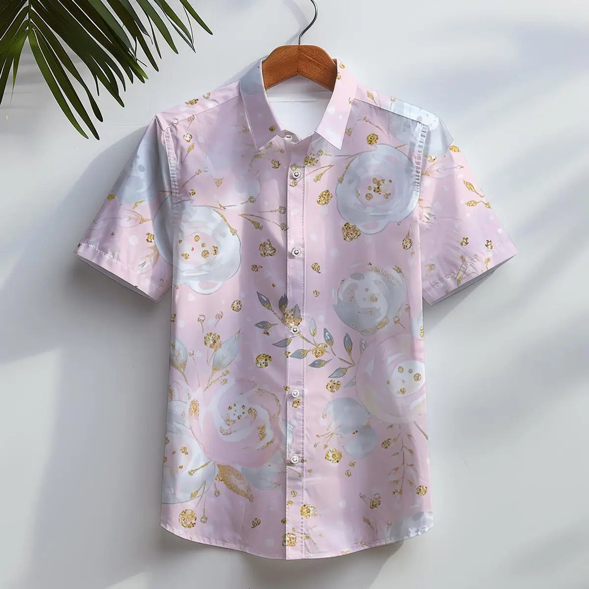 Men hawaiian seach shirt  casual short sleeve button down