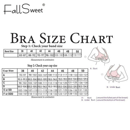 fallsweet push-up bra for women plus size comfortable brassiere