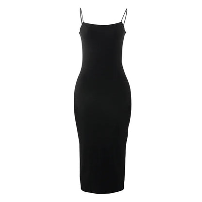 Flirty Sleeveless Backless Spaghetti Strap Bodycon, Casual Clubwear for Elegant Party Nights