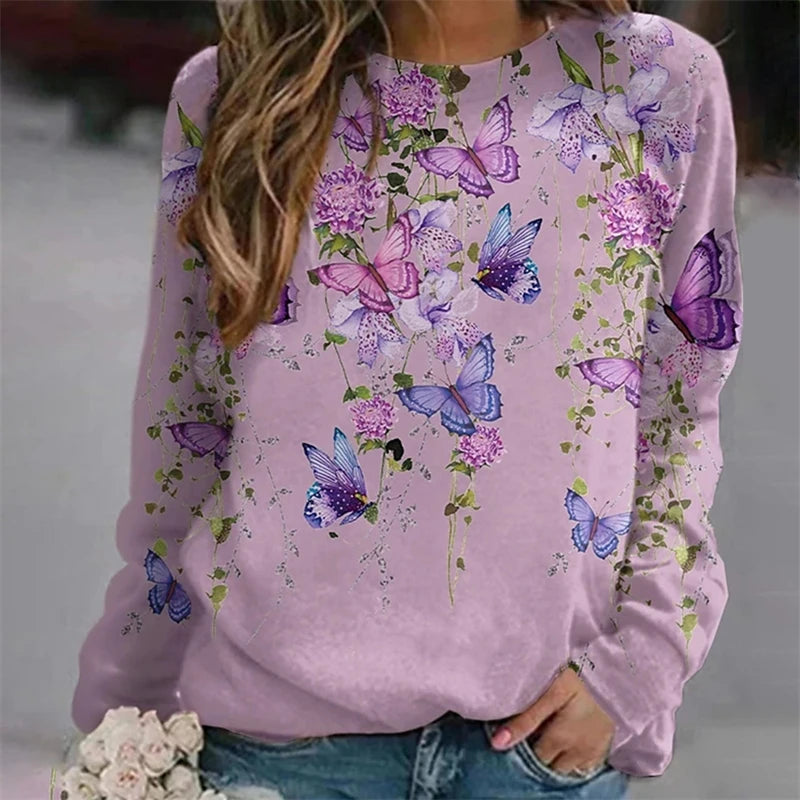 new loose top printed fashion women hoodie