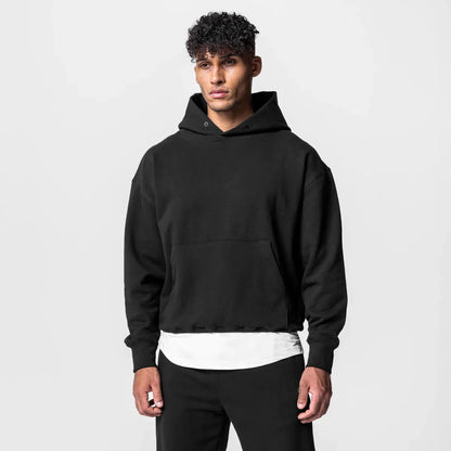 heavyweight cotton hoodie loose fitting amazing street style