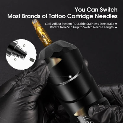 wireless tattoo machine rotary pen with coreless motor and led display