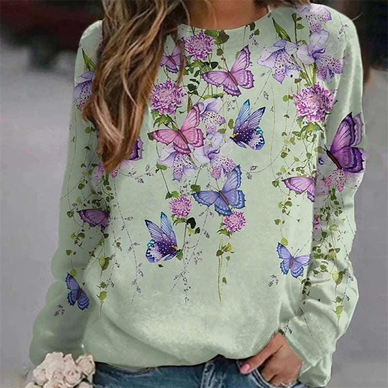 new loose top printed fashion women hoodie