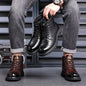 Top-quality designer vintage leather men's boots. Genuine leather men's boots.