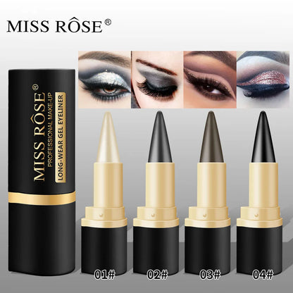 Miss Rose black Kajal long-lasting waterproof gel eye shadow eyeliner pencil