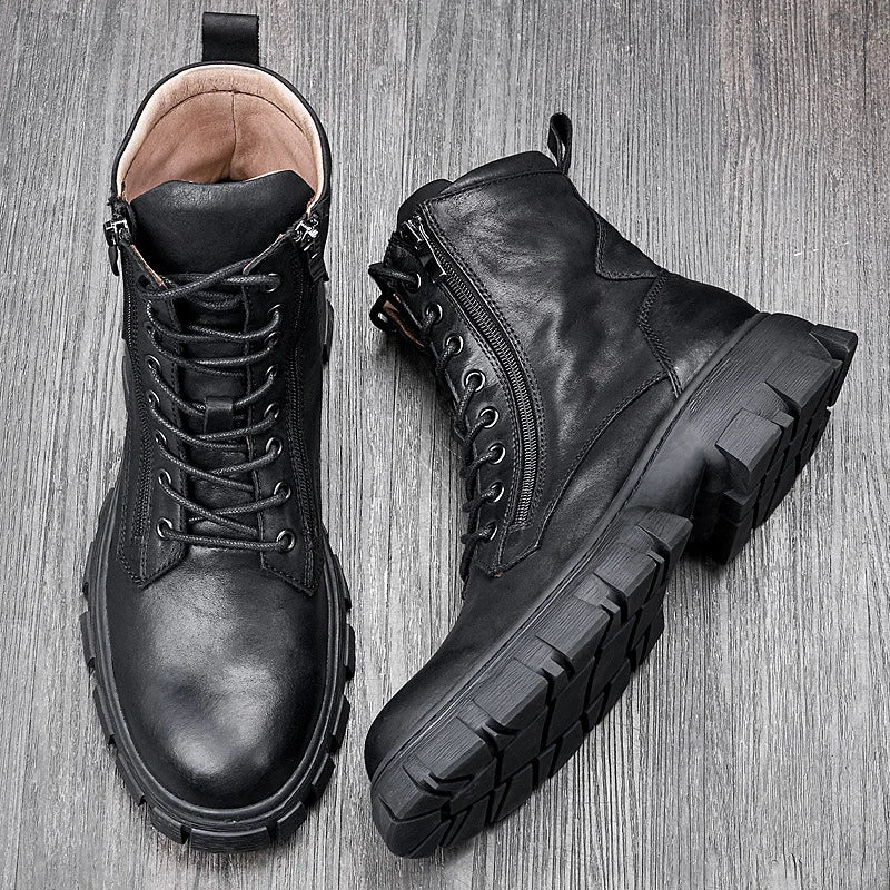 Men's genuine leather boots. Luxury quality, handmade designer