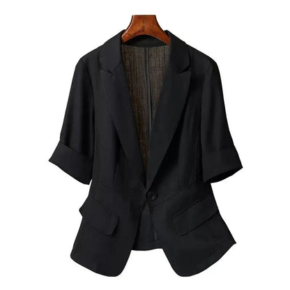 collar single button short sleeve women's jacket new fashion suit blazer short jackets coat