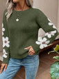 2024 flower sweater women fashion Long sleeve popular top autumn winter sweaters