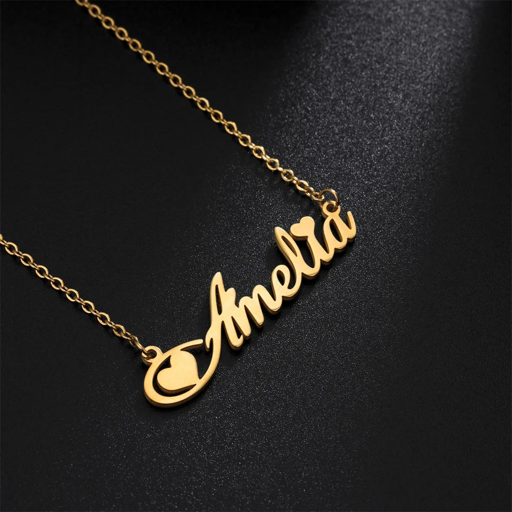 your name on Necklace  Stainless Steel Jewelry