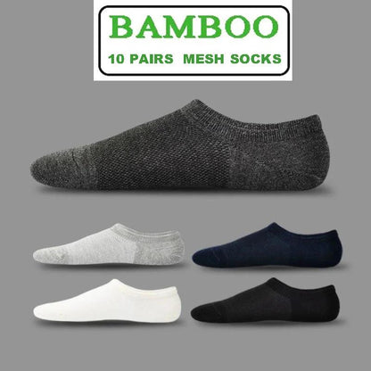 10 Pairs socks thin summer Invisible socks bamboo fiber - ARI