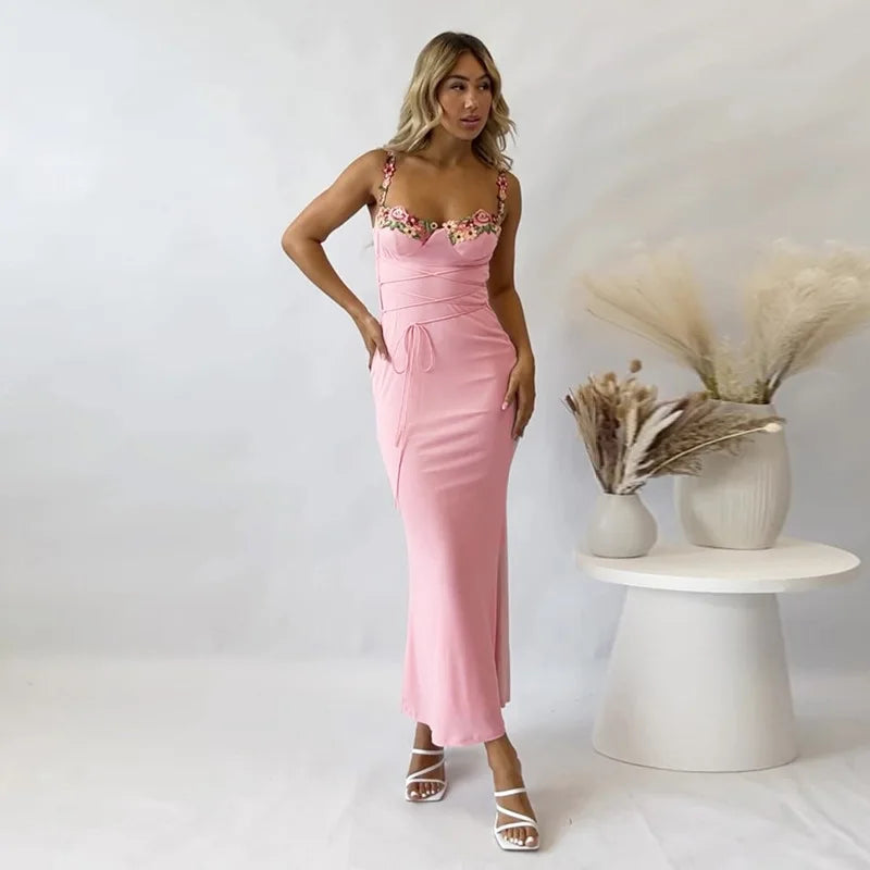 Sexy Sleeveless Backless Long Dresses Outfits for Women  Party ,Club Dress