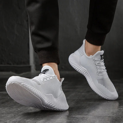 Unisex fashion shoes: white sneakers, outdoor breathable.