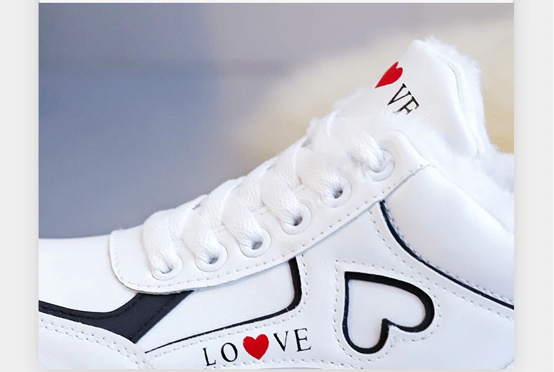 Sneakers Women Casual Shoes  Lace-up LOVE design