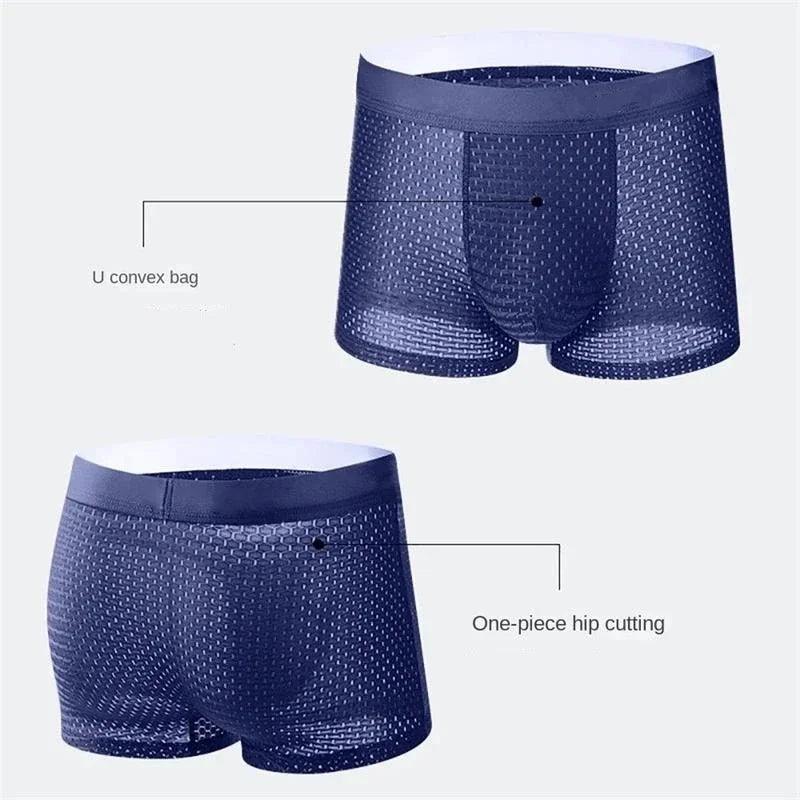 5 pcs Men underwear silk Underwear cool breathable - ARI